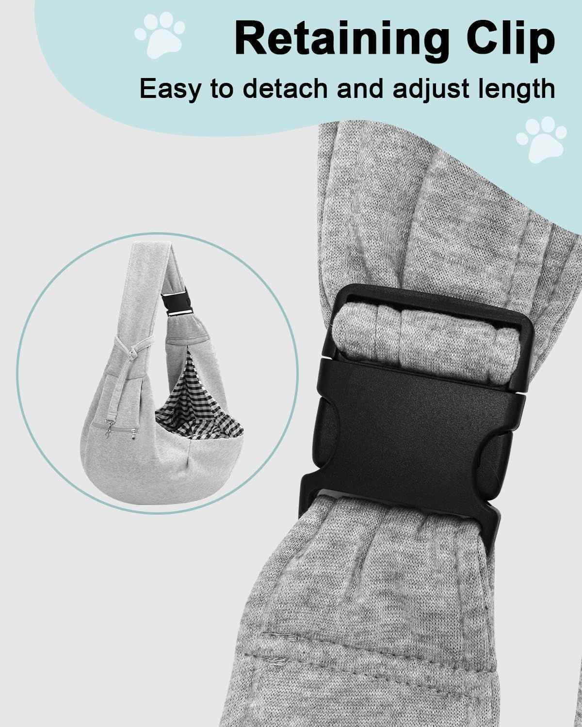 Grey Dog Carrier Bag - Small Dog