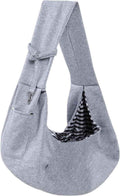 Dog carrier bag - reversible puppy carrier bag - pet bag - cat backpack - dog and cat carrier bag - with storage compartment - shoulder bag - hands-free dog carrier bag - for small dogs and cats - Grey