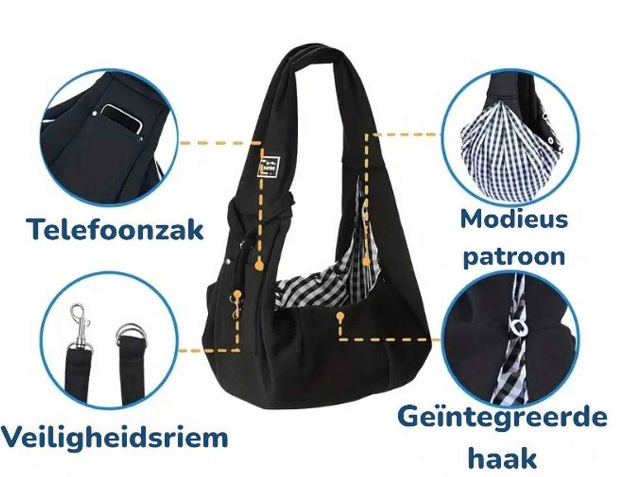 Pet  CarrierBlack, for Cats, Dogs and Small Pets