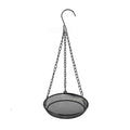 Hanging Bird Feeder, Bird Feeder Hanging for Garden Yard Outside Hanging Bird Feeder Tray Metal Mesh Platform Feeders for Birds, Black