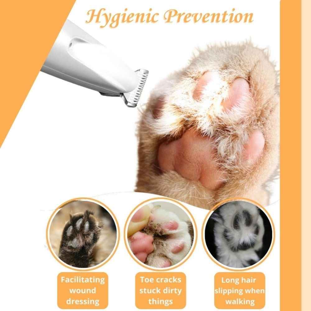Cat Grooming Trimmer, Low Noise Waterproof Rechargeable Pet Paw Trimmer for Paws, Ears, Face, Eyes
