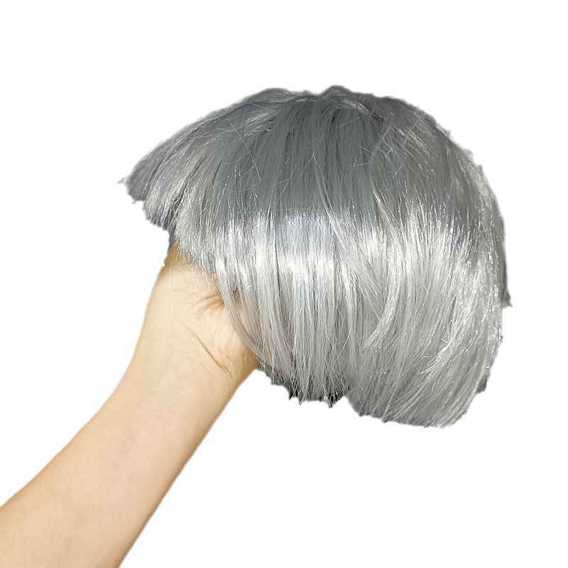 Fujia Pet Wig Dog Cat Halloween Party Pet wig explosion head black