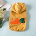 Pet Dog Clothes Hooded Sweatshirt Qichong Small Breed pull radish yellow