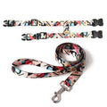 Adjustable Nylon Pet Harness Cat Dog Leash Black M