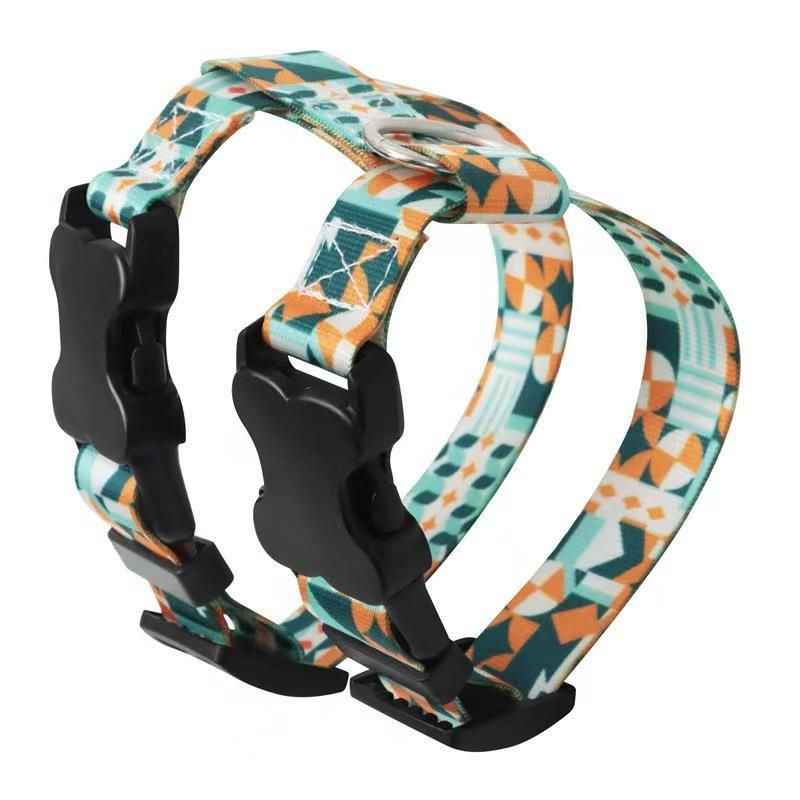 Adjustable Nylon Pet Harness Cat Dog Leash Black M