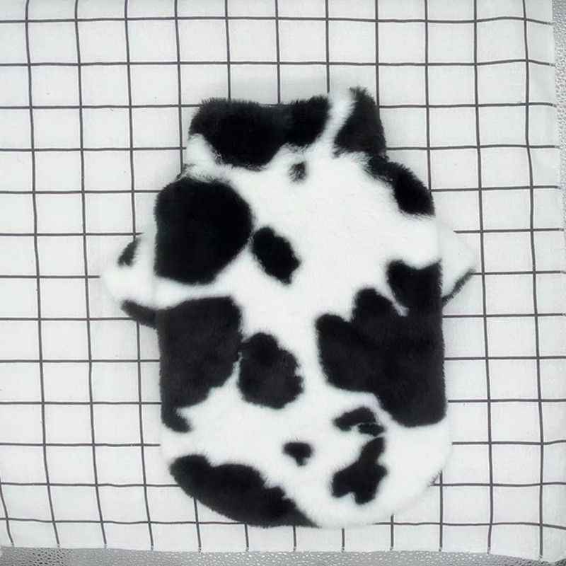 Pet Dog Warm Polyester Coat Small Breed Winter Cow grass