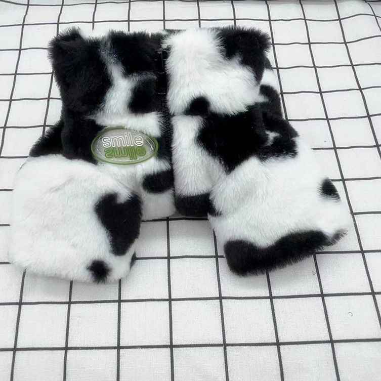 Pet Dog Warm Polyester Coat Small Breed Winter Cow grass L