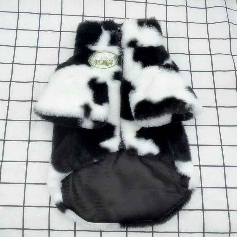 Pet Dog Warm Polyester Coat Small Breed Winter Cow grass XL
