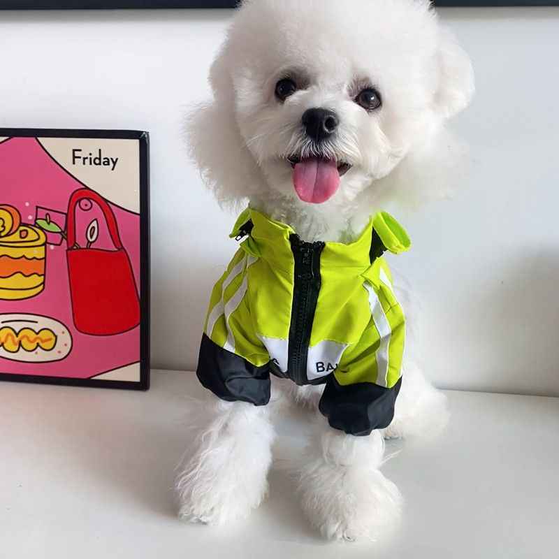 Pretty pet Polyester Windproof Jacket Small Dog Green jacket Xl bust 50 recommended 5-6kg