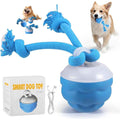 Interactive Smart Pet Puppy Ball with Ropes, Automatic Motion Activated Rolling Ball for Medium Large Dogs, USB Rechargeable Boredom Stimulating Toy