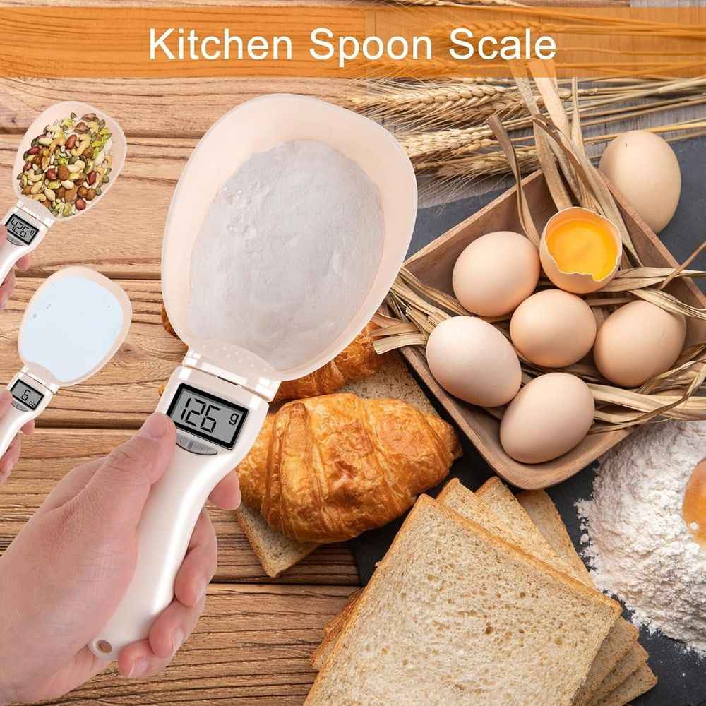 Electronic Measuring Cup, Digital Measuring Spoon Scale 800g/0.1g High Precision with LCD Display & Multiple Units g/oz/ml/Cup for Pet Dog Cat Food