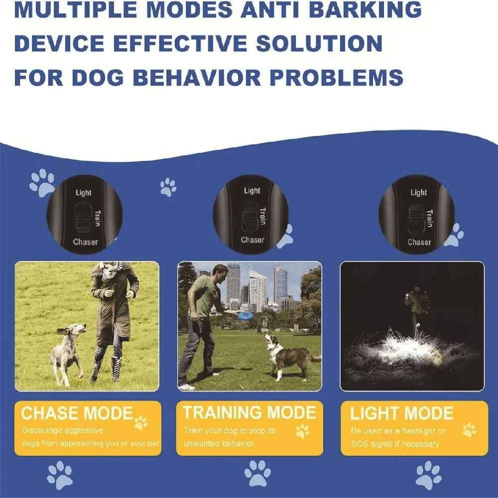 Barks No More Dog Training Device & Bark Deterrent - Stop Barking Without Hurting Your Pet - Just Point & Press!, Black