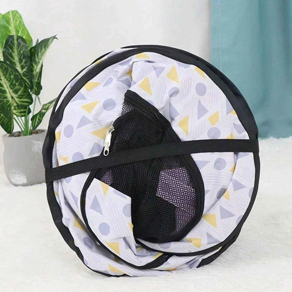 Foldable Cat Dog Kennel Pet Delivery Cage Portable Pet Fence Tent - Cyan-L