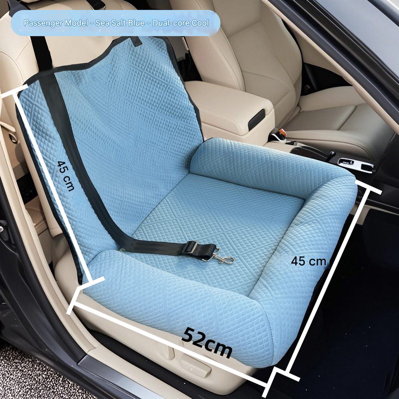 Grey Plush Dog Car Booster Seat & Travel Bed – Washable Cover product image