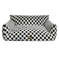 Pawz Pet Bed Plush Checkered Dog Bed Washable Cat Bed
