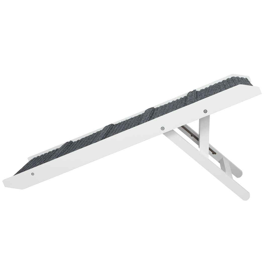 PaWz Adjustable Dog Ramp Height Stair White