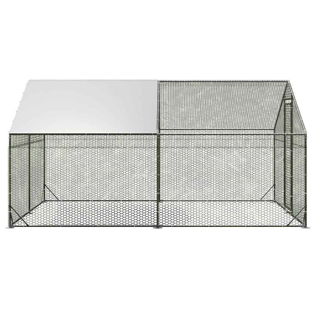 Pawz 400x300x194cm Large Metal Walk-in Chicken Coop Cage