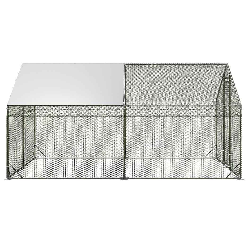 Pawz 400x300x194cm Large Metal Walk-in Chicken Coop Cage