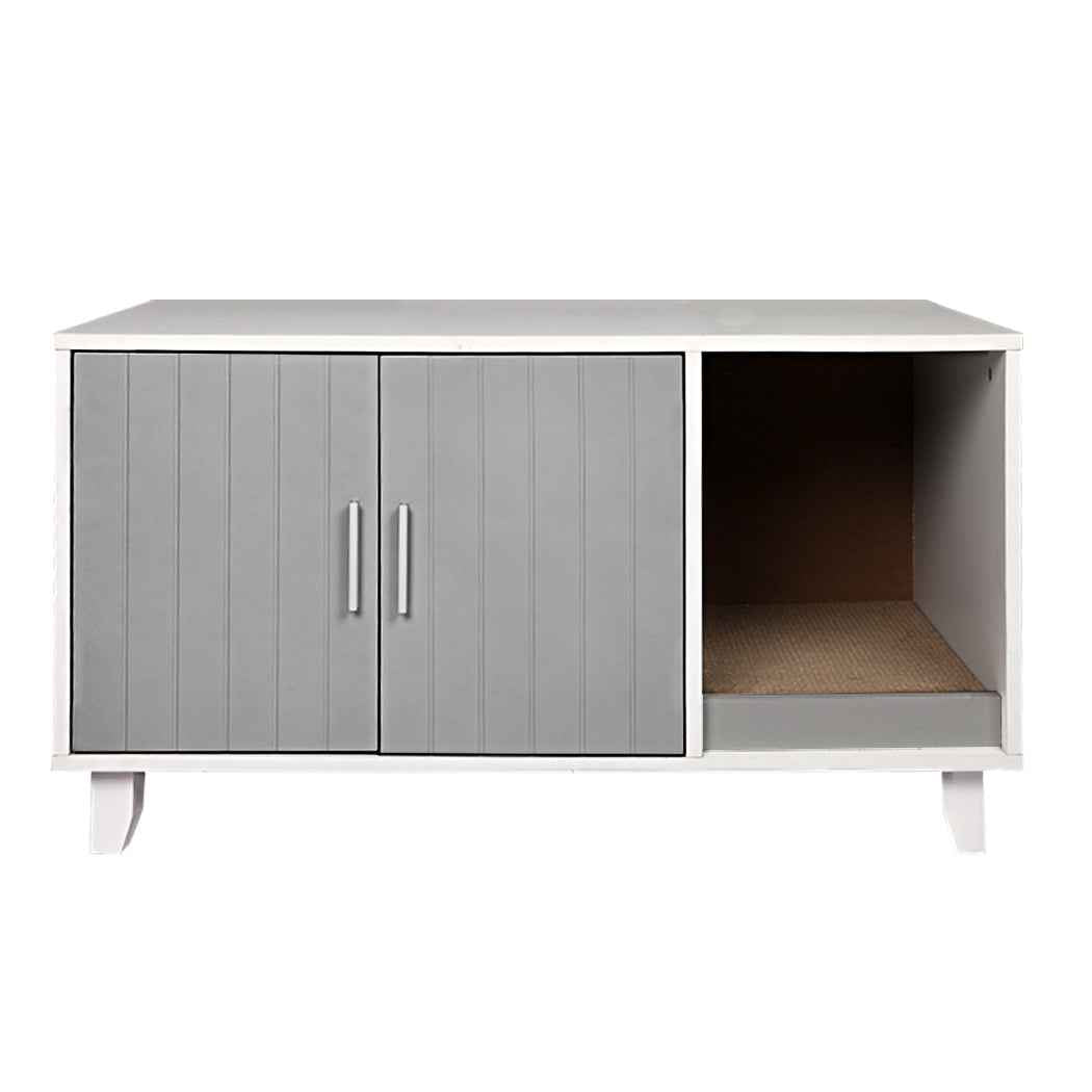 PaWz Enclosed Cat Litter Cabinet Box Grey