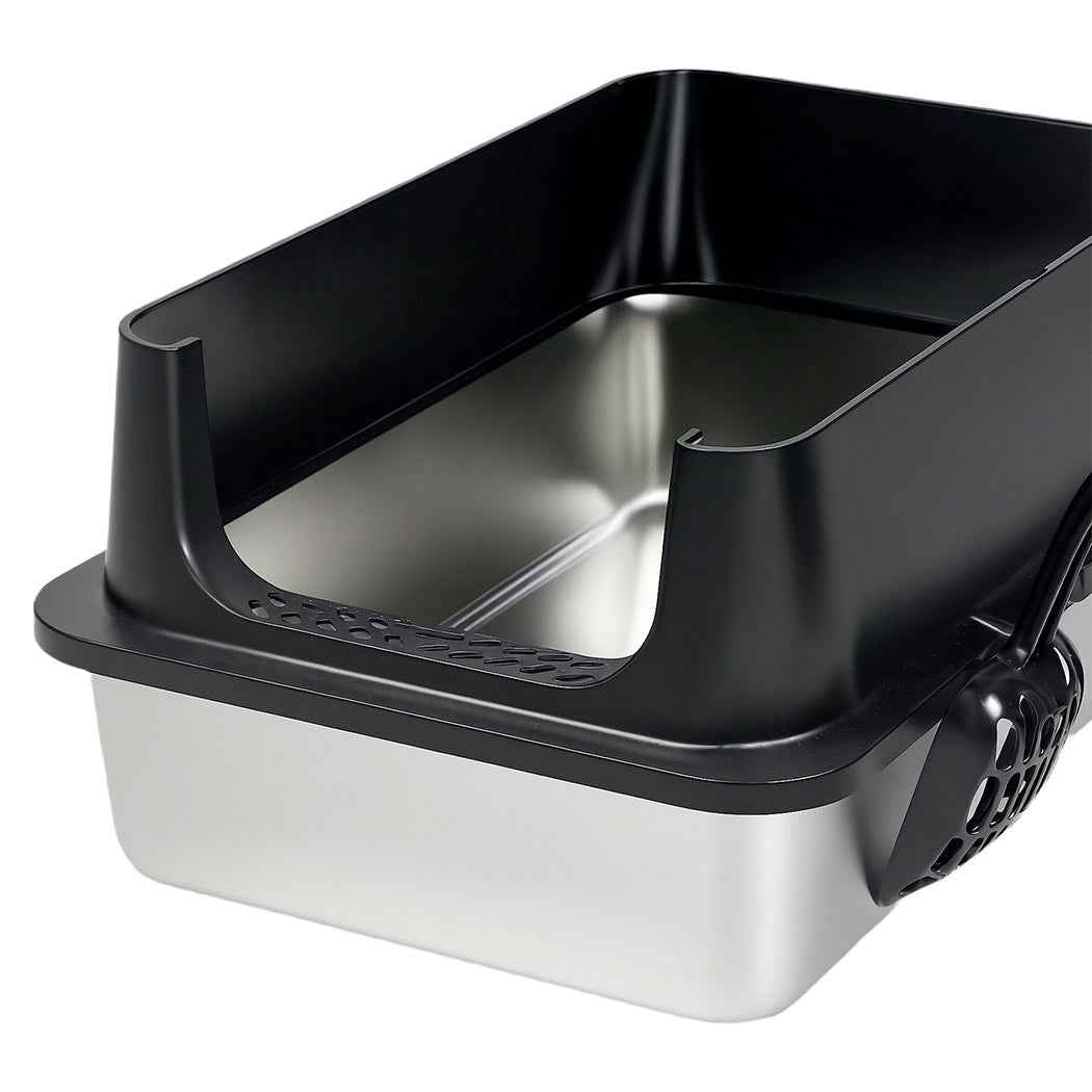 Pawz Stainless Steel Large Enclosed Cat Litter Box