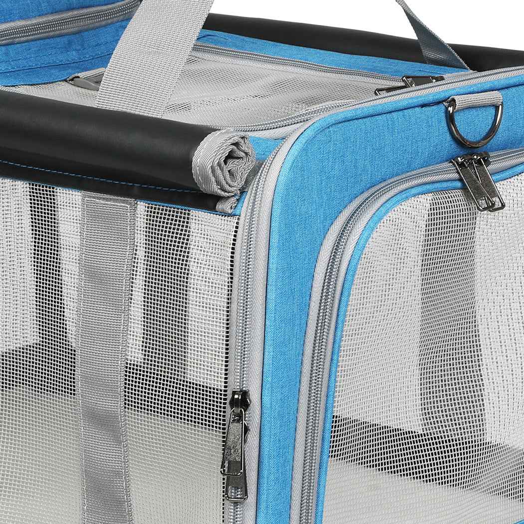 Pawz 3 in 1 Pet Soft Crate Dog Cat Carrier XL Size Blue
