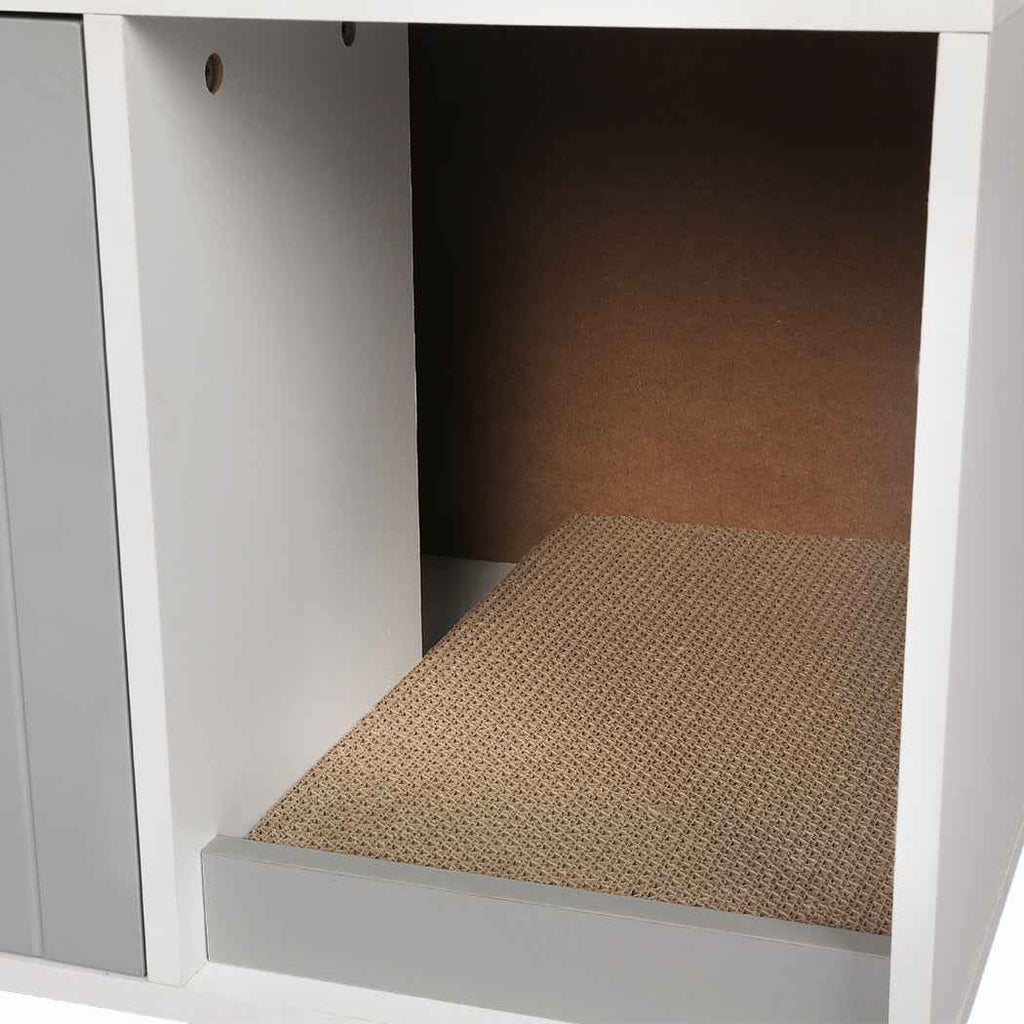 PaWz Enclosed Cat Litter Cabinet Box Grey