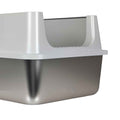 Pawz Stainless Steel Large Semi-Enclosed Cat Litter Box