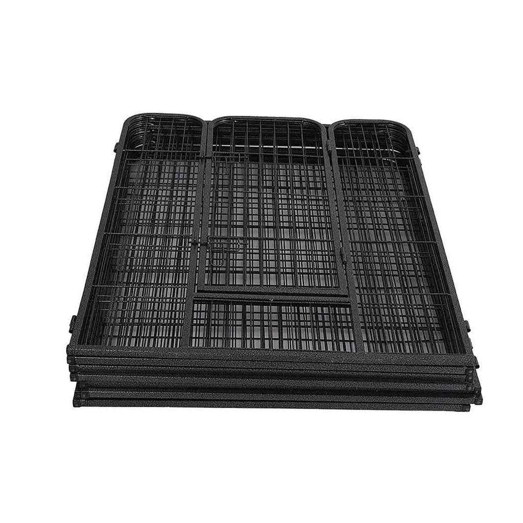 PaWz 8 Panel Pet Dog Playpen Puppy Exercise Black 24 inch