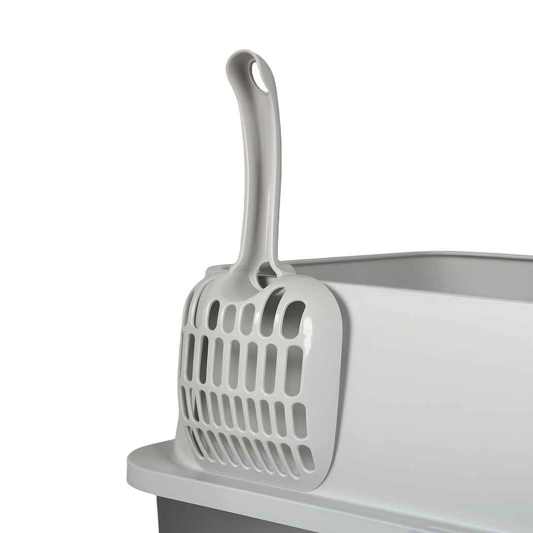 Pawz Stainless Steel Large Semi-Enclosed Cat Litter Box